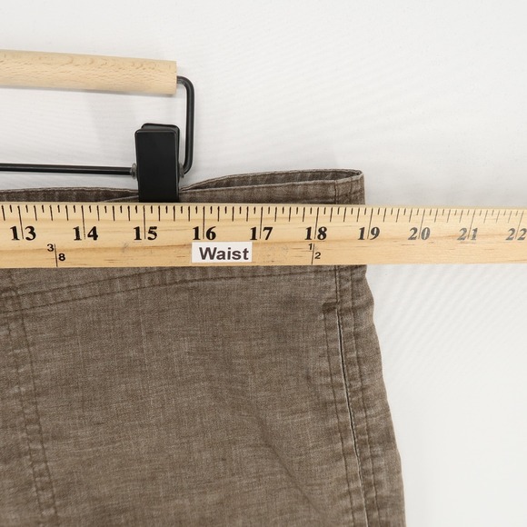 Prana Sutra Mens Shorts L Brown Heather Hemp Blend Drawstring Stretch Outdoor - Picture 4 of 9